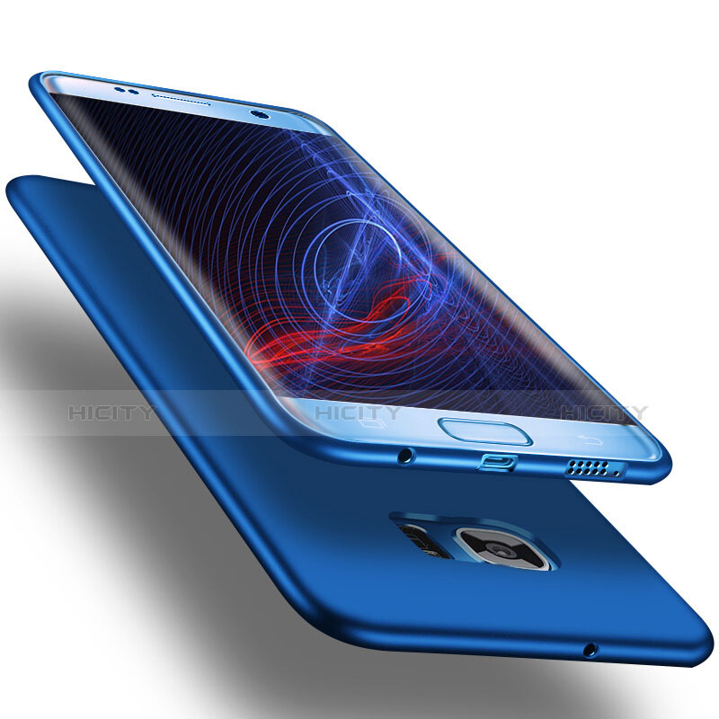 Silikon Hülle Handyhülle Ultra Dünn Schutzhülle R06 für Samsung Galaxy S7 Edge G935F Blau