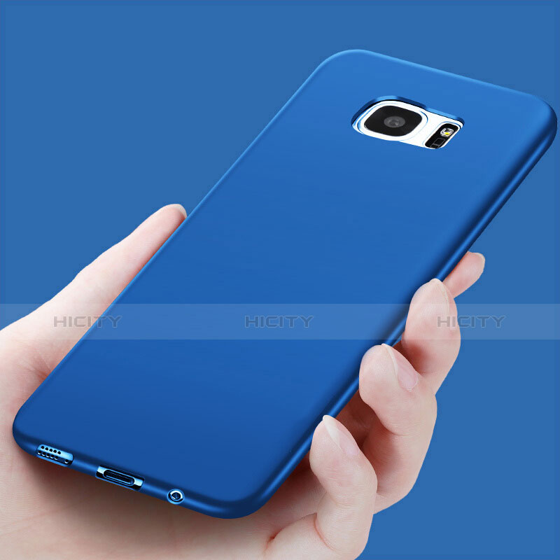 Silikon Hülle Handyhülle Ultra Dünn Schutzhülle R06 für Samsung Galaxy S7 Edge G935F Blau