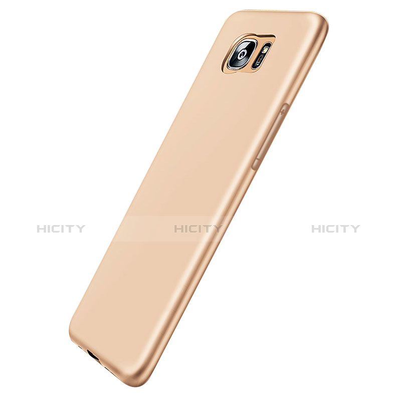 Silikon Hülle Handyhülle Ultra Dünn Schutzhülle R06 für Samsung Galaxy S7 Edge G935F Gold