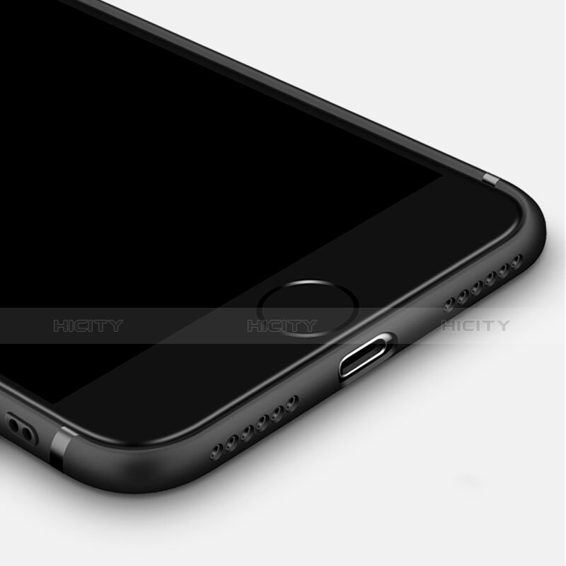 Silikon Hülle Handyhülle Ultra Dünn Schutzhülle S02 für Apple iPhone 7 Schwarz