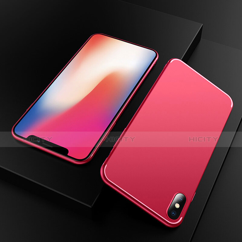 Silikon Hülle Handyhülle Ultra Dünn Schutzhülle S02 für Apple iPhone X Rot