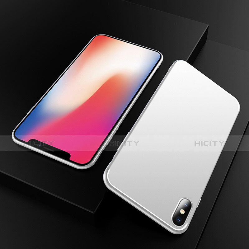 Silikon Hülle Handyhülle Ultra Dünn Schutzhülle S02 für Apple iPhone X Weiß