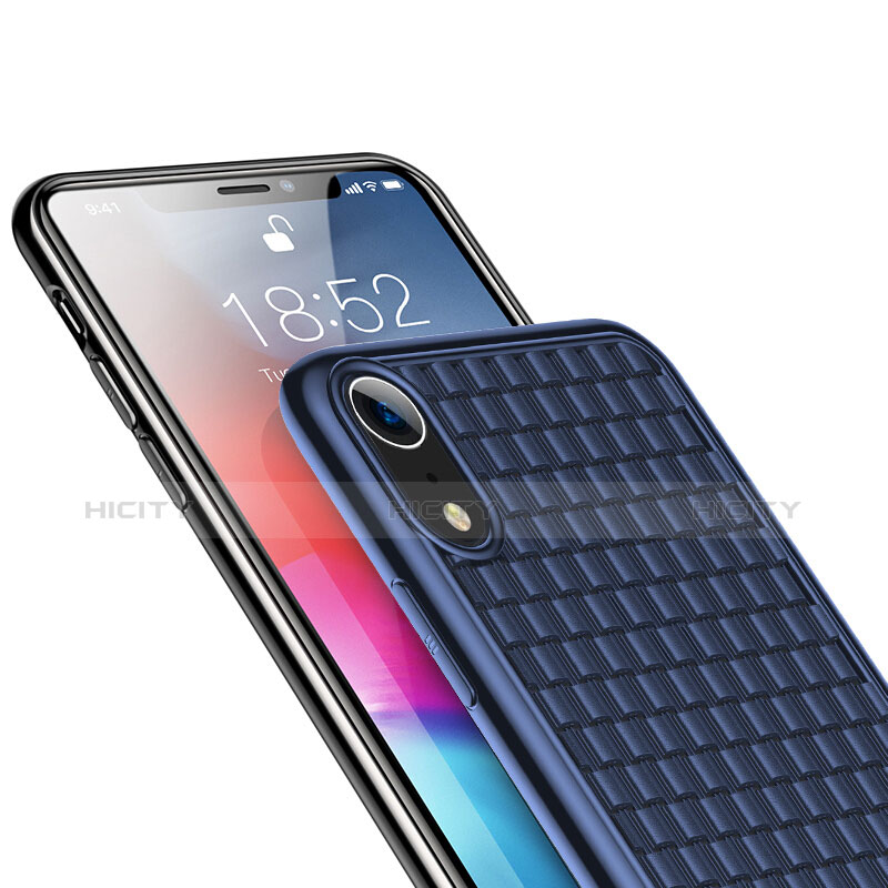 Silikon Hülle Handyhülle Ultra Dünn Schutzhülle S02 für Apple iPhone XR Blau