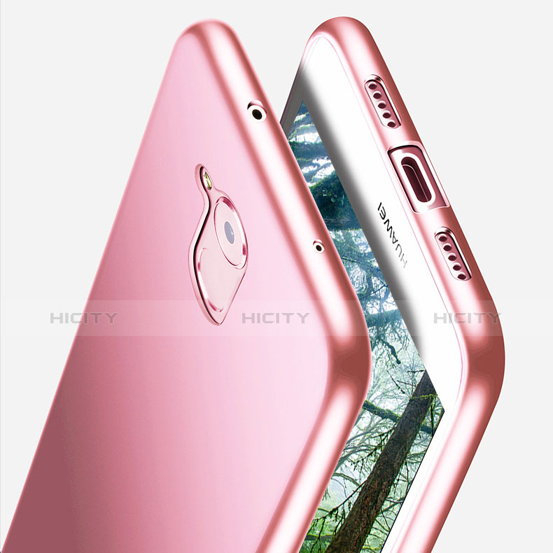 Silikon Hülle Handyhülle Ultra Dünn Schutzhülle S02 für Huawei Enjoy 6S Rosa