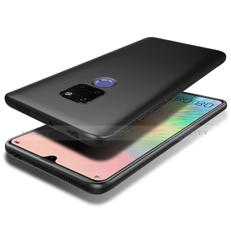 Silikon Hülle Handyhülle Ultra Dünn Schutzhülle S02 für Huawei Mate 20 X Schwarz groß