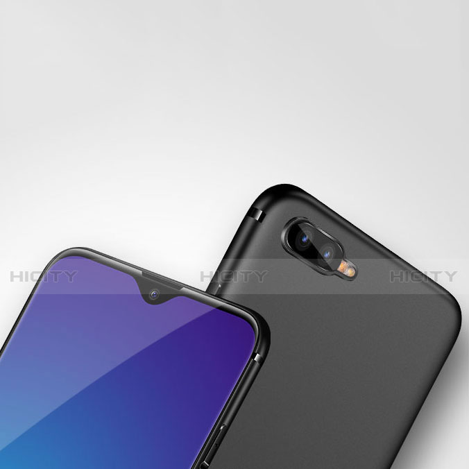 Silikon Hülle Handyhülle Ultra Dünn Schutzhülle S02 für Oppo K1 Schwarz