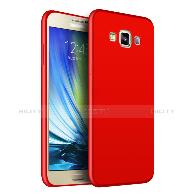 Silikon Hülle Handyhülle Ultra Dünn Schutzhülle S02 für Samsung Galaxy A7 SM-A700 Rot