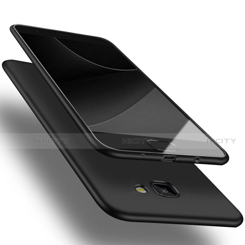 Silikon Hülle Handyhülle Ultra Dünn Schutzhülle S02 für Samsung Galaxy J7 Prime Schwarz