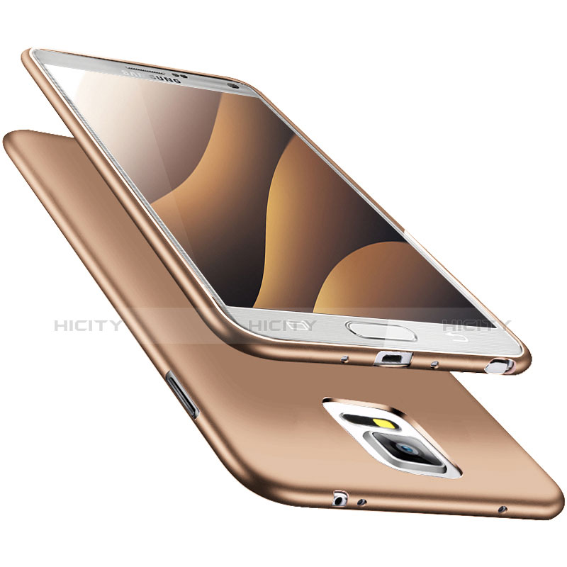 Silikon Hülle Handyhülle Ultra Dünn Schutzhülle S02 für Samsung Galaxy Note 4 Duos N9100 Dual SIM Gold Plus