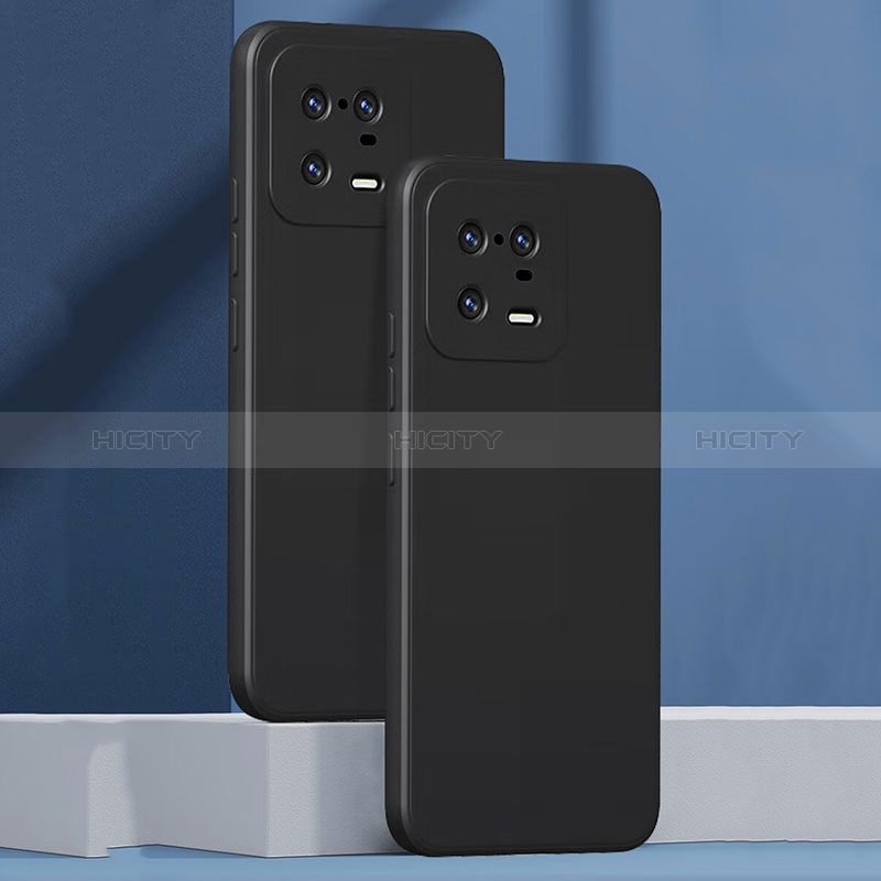 Silikon Hülle Handyhülle Ultra Dünn Schutzhülle S02 für Xiaomi Mi 13 5G Schwarz Plus