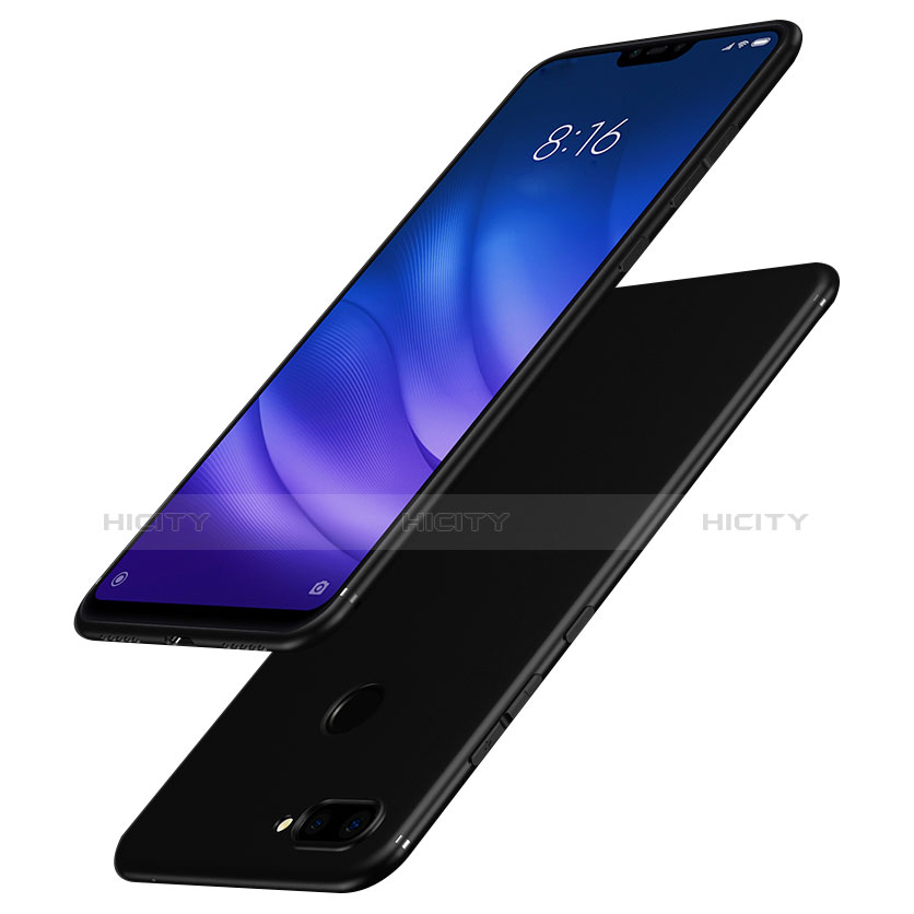 Silikon Hülle Handyhülle Ultra Dünn Schutzhülle S02 für Xiaomi Mi 8 Lite Schwarz