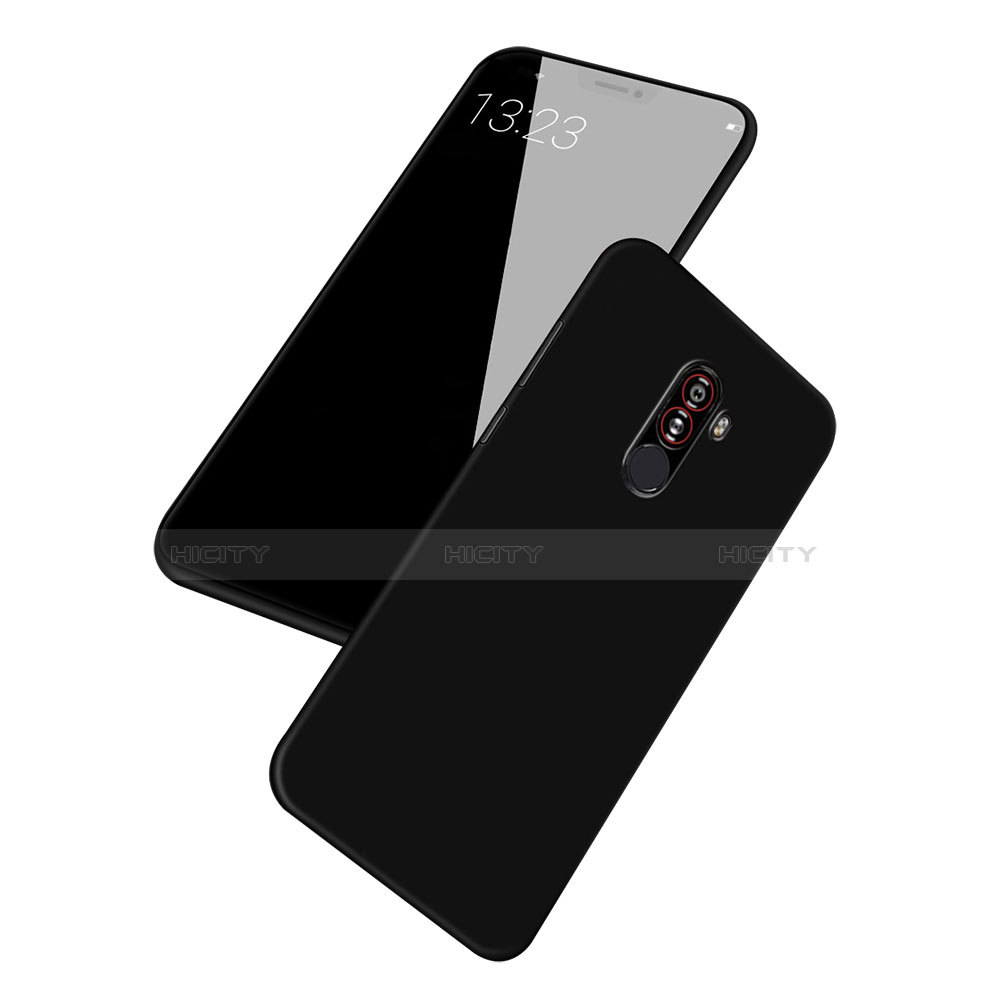 Silikon Hülle Handyhülle Ultra Dünn Schutzhülle S02 für Xiaomi Pocophone F1 Schwarz