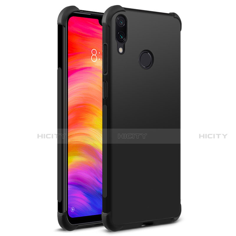 Silikon Hülle Handyhülle Ultra Dünn Schutzhülle S02 für Xiaomi Redmi Note 7 Pro Schwarz