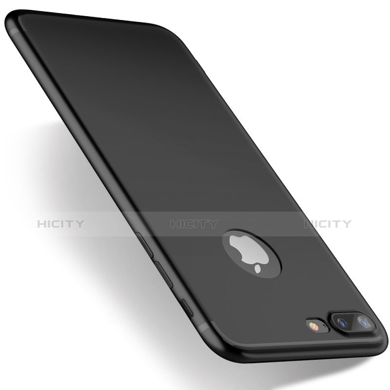 Silikon Hülle Handyhülle Ultra Dünn Schutzhülle S03 für Apple iPhone 7 Plus Schwarz