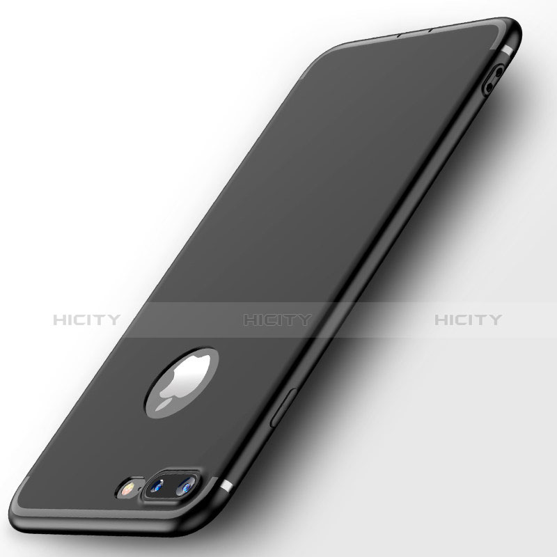 Silikon Hülle Handyhülle Ultra Dünn Schutzhülle S03 für Apple iPhone 7 Plus Schwarz