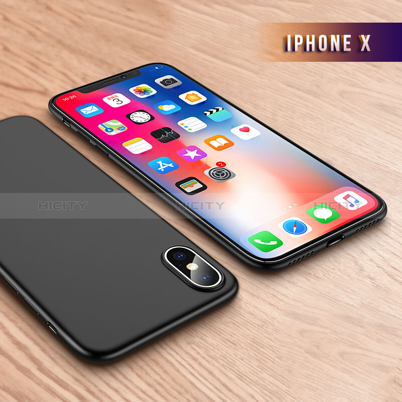 Silikon Hülle Handyhülle Ultra Dünn Schutzhülle S03 für Apple iPhone Xs Max Schwarz