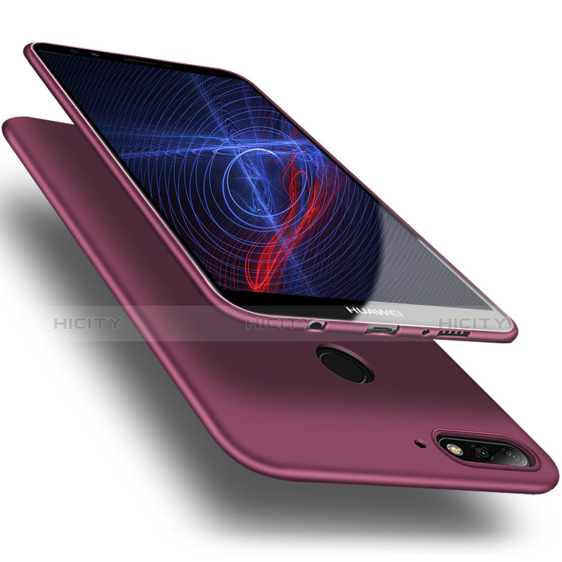 Silikon Hülle Handyhülle Ultra Dünn Schutzhülle S03 für Huawei Enjoy 8 Violett