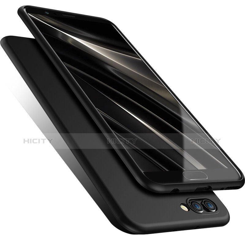 Silikon Hülle Handyhülle Ultra Dünn Schutzhülle S03 für Huawei Honor V10 Schwarz