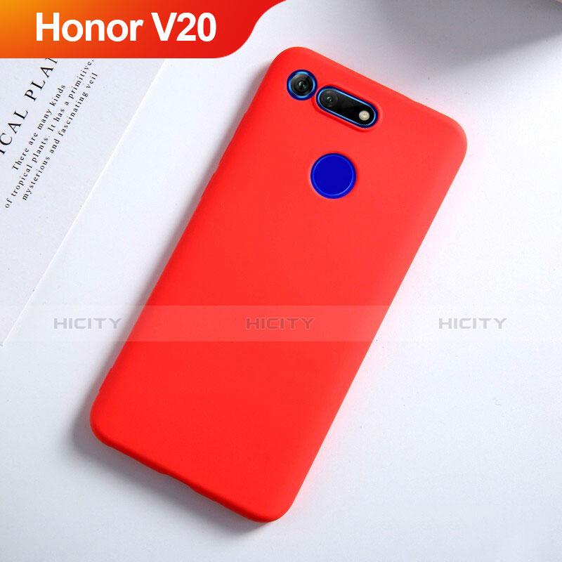 Silikon Hülle Handyhülle Ultra Dünn Schutzhülle S03 für Huawei Honor V20 Rot