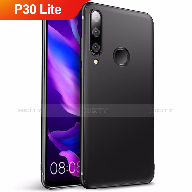 Silikon Hülle Handyhülle Ultra Dünn Schutzhülle S03 für Huawei P30 Lite Schwarz