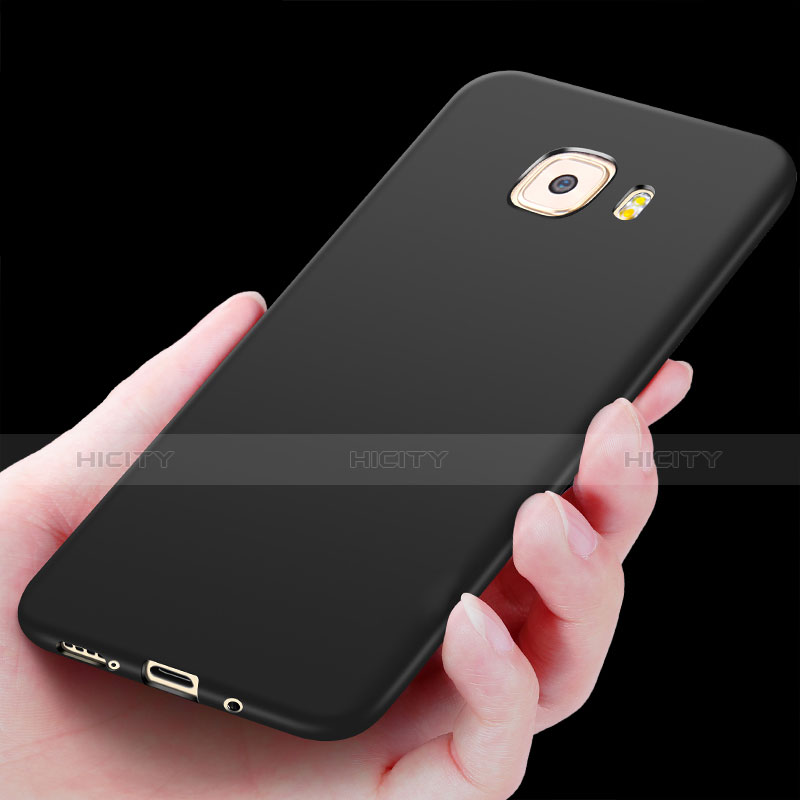 Silikon Hülle Handyhülle Ultra Dünn Schutzhülle S03 für Samsung Galaxy C9 Pro C9000 Schwarz