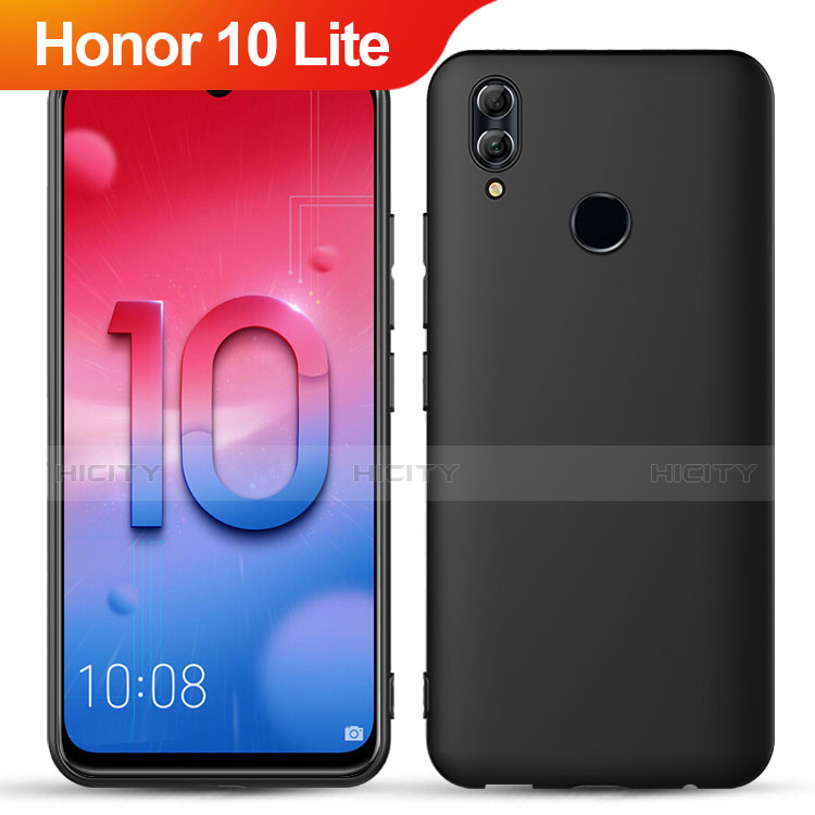 Silikon Hülle Handyhülle Ultra Dünn Schutzhülle S04 für Huawei Honor 10 Lite Schwarz