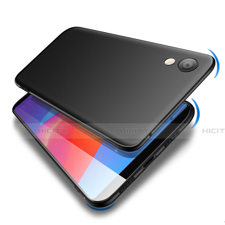 Silikon Hülle Handyhülle Ultra Dünn Schutzhülle S04 für Huawei Y6 Prime (2019) Schwarz