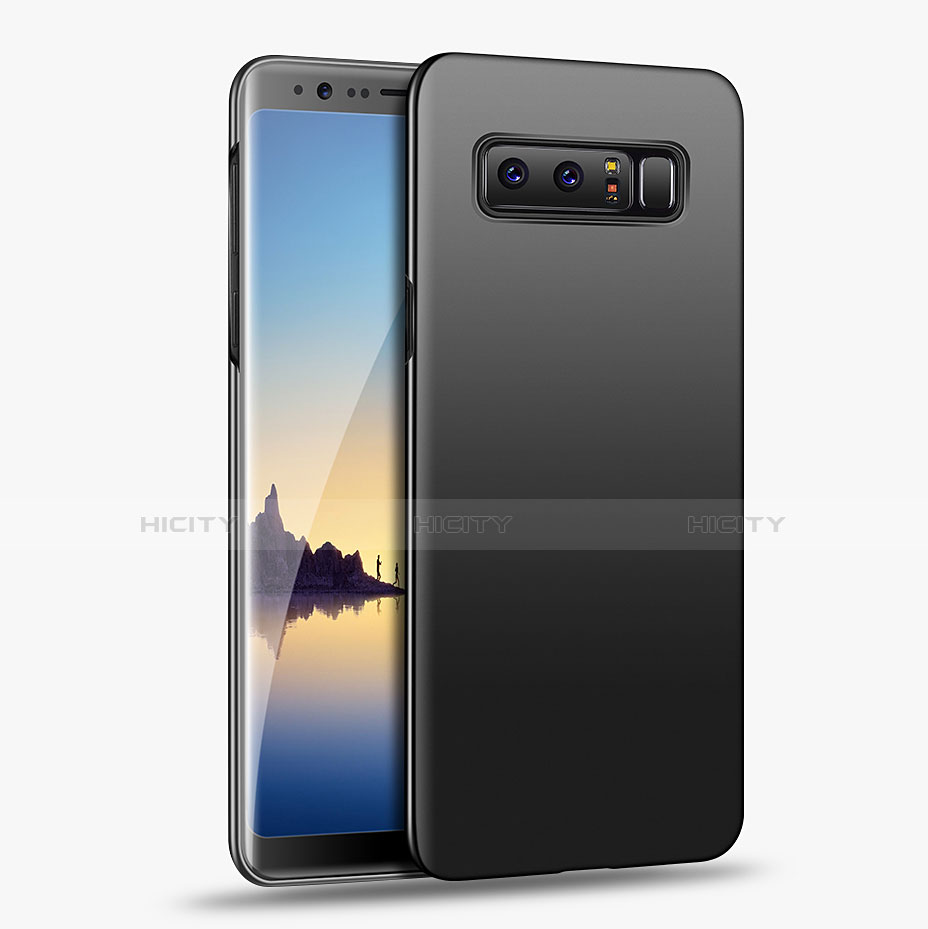 Silikon Hülle Handyhülle Ultra Dünn Schutzhülle S04 für Samsung Galaxy Note 8 Duos N950F Schwarz