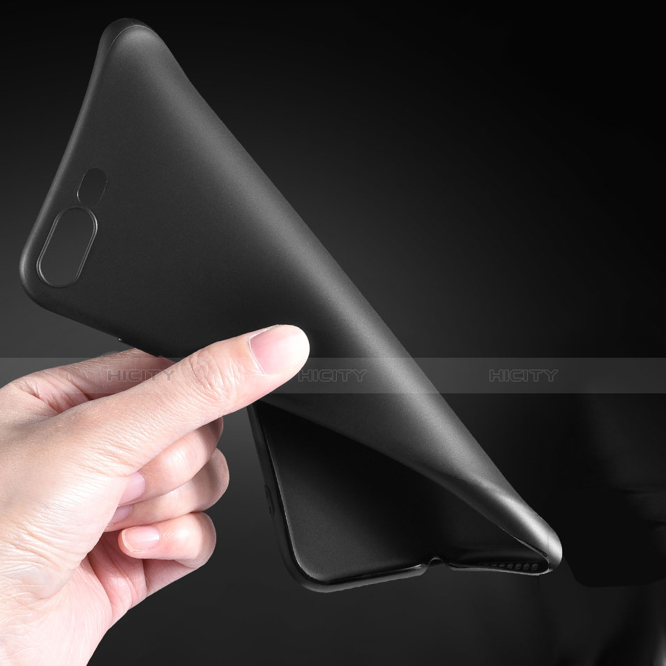 Silikon Hülle Handyhülle Ultra Dünn Schutzhülle S05 für Apple iPhone 7 Plus Schwarz groß