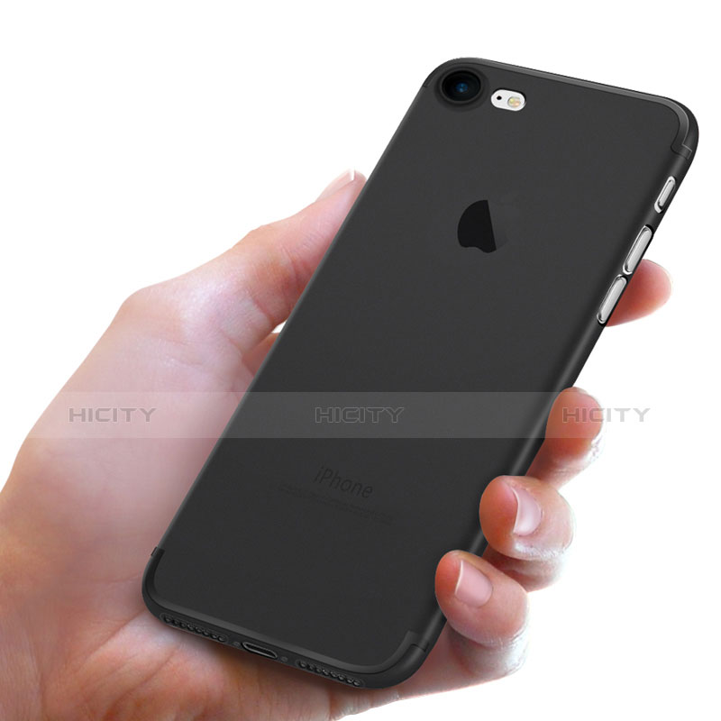 Silikon Hülle Handyhülle Ultra Dünn Schutzhülle S05 für Apple iPhone 7 Schwarz