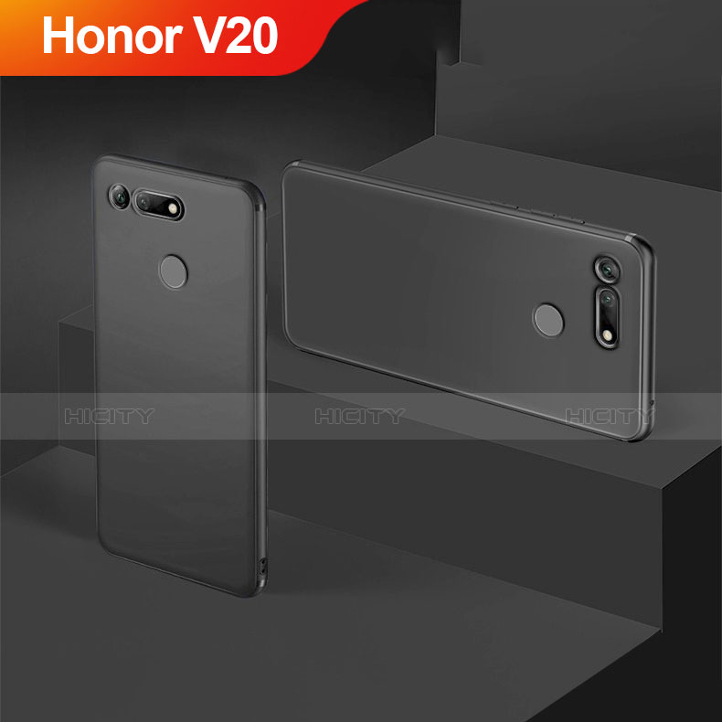 Silikon Hülle Handyhülle Ultra Dünn Schutzhülle S05 für Huawei Honor V20 Schwarz