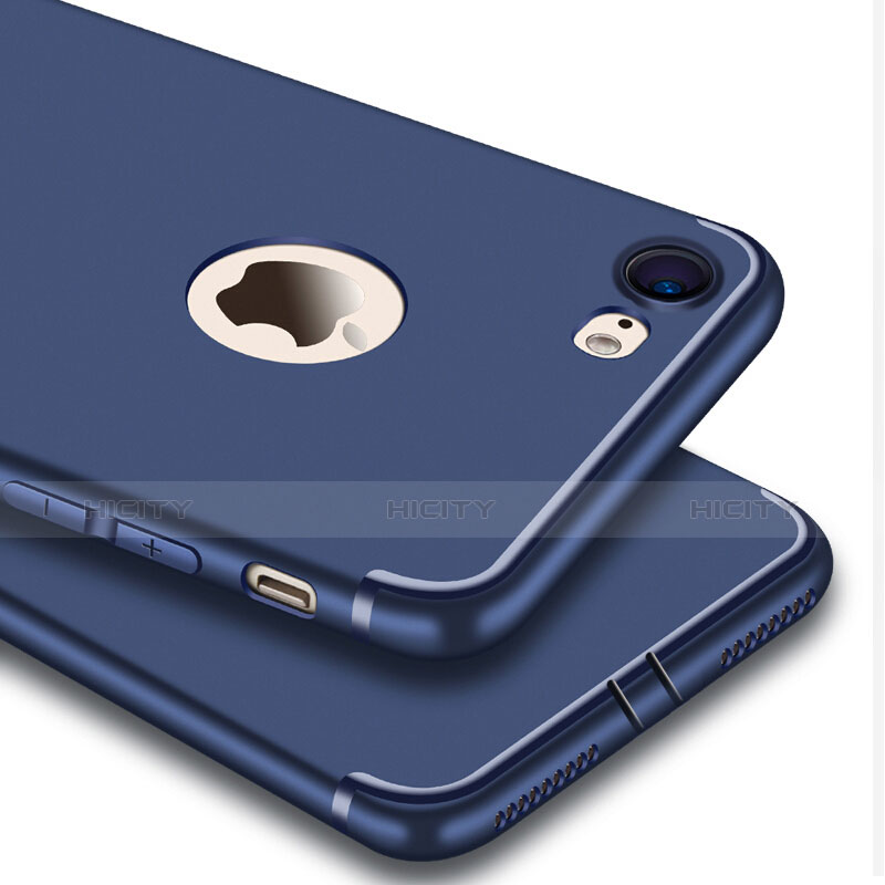 Silikon Hülle Handyhülle Ultra Dünn Schutzhülle S07 für Apple iPhone 8 Blau