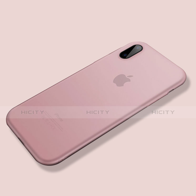 Silikon Hülle Handyhülle Ultra Dünn Schutzhülle S07 für Apple iPhone X Rosa