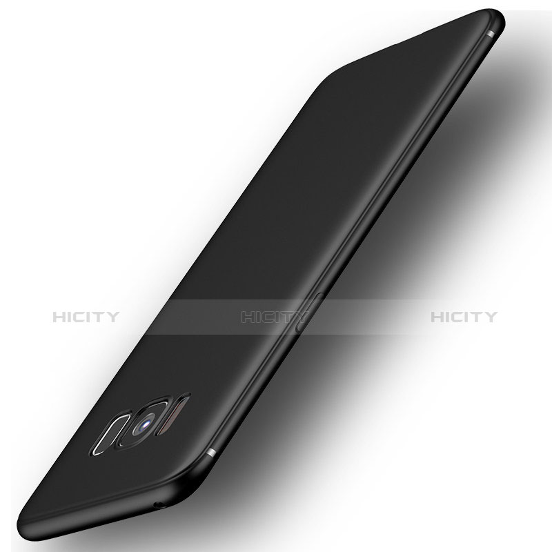 Silikon Hülle Handyhülle Ultra Dünn Schutzhülle S07 für Samsung Galaxy S8 Plus Schwarz groß