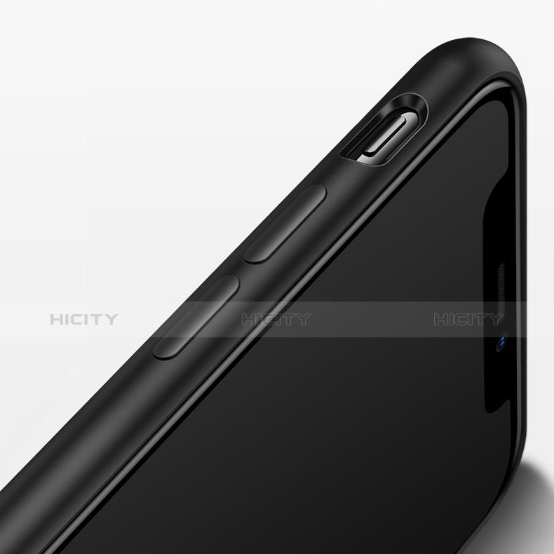 Silikon Hülle Handyhülle Ultra Dünn Schutzhülle S11 für Apple iPhone Xs Schwarz groß