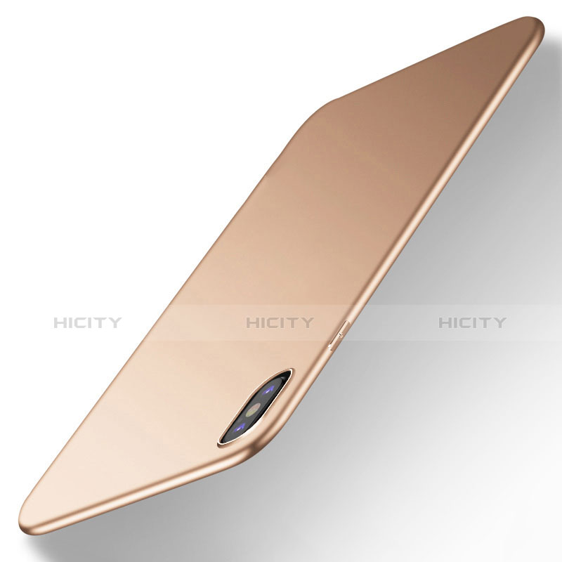 Silikon Hülle Handyhülle Ultra Dünn Schutzhülle S14 für Apple iPhone Xs Gold groß