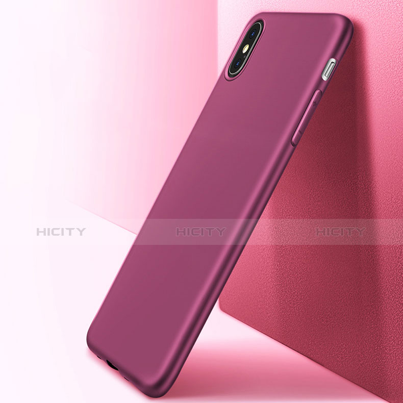 Silikon Hülle Handyhülle Ultra Dünn Schutzhülle S15 für Apple iPhone X Violett