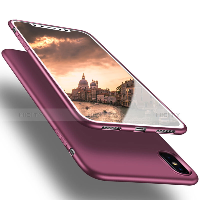 Silikon Hülle Handyhülle Ultra Dünn Schutzhülle S15 für Apple iPhone Xs Max Violett