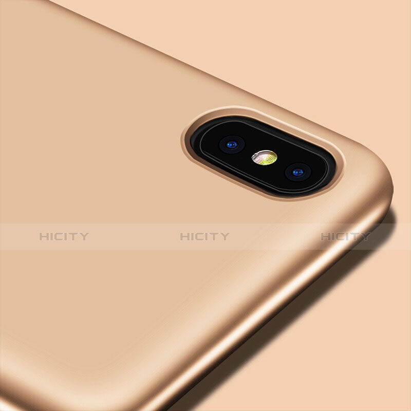 Silikon Hülle Handyhülle Ultra Dünn Schutzhülle S16 für Apple iPhone X Gold