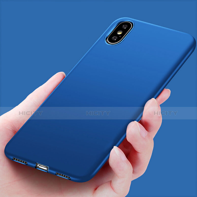 Silikon Hülle Handyhülle Ultra Dünn Schutzhülle S16 für Apple iPhone Xs Blau groß