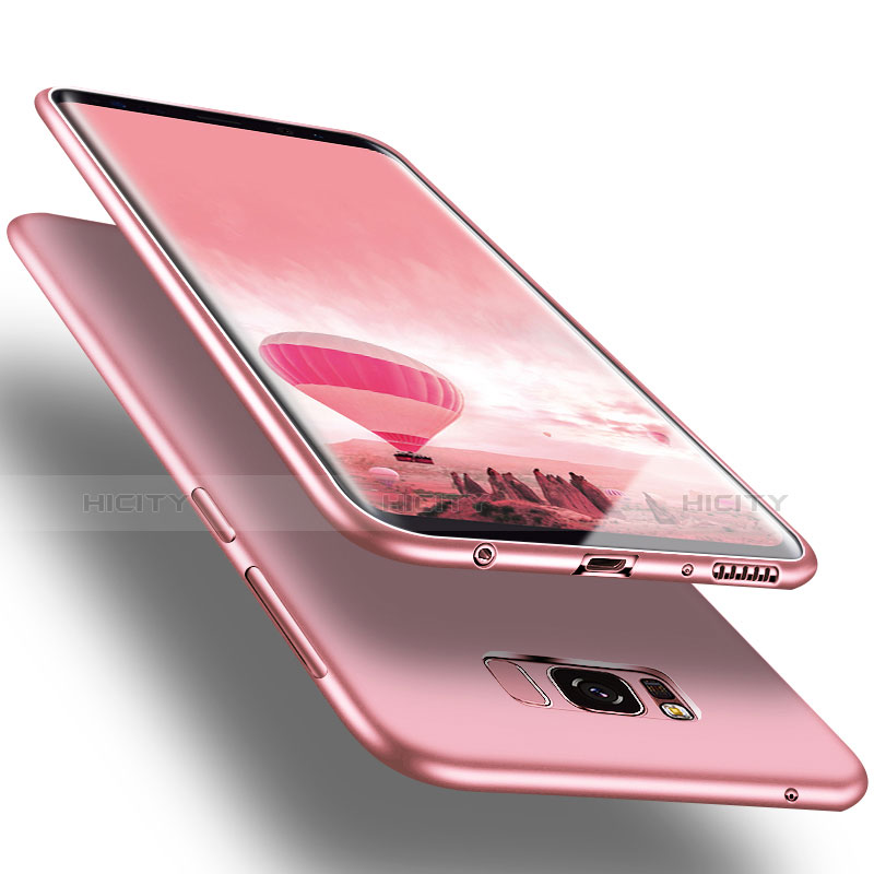 Silikon Hülle Handyhülle Ultra Dünn Schutzhülle Silikon für Samsung Galaxy S8 Plus Rosa