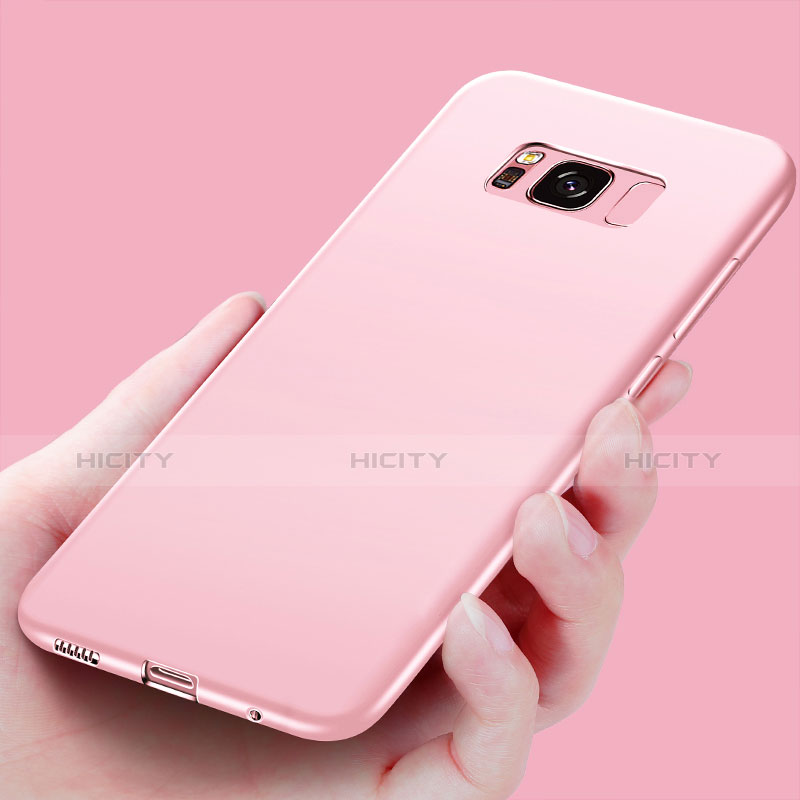 Silikon Hülle Handyhülle Ultra Dünn Schutzhülle Silikon für Samsung Galaxy S8 Plus Rosa