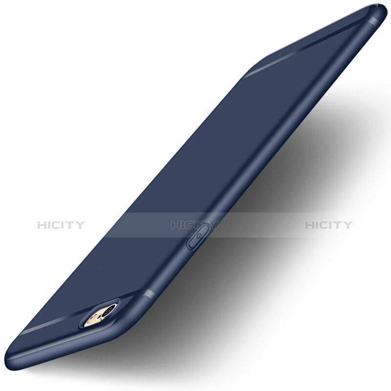 Silikon Hülle Handyhülle Ultra Dünn Schutzhülle Silikon mit Fingerring Ständer für Apple iPhone 6S Plus Blau Plus