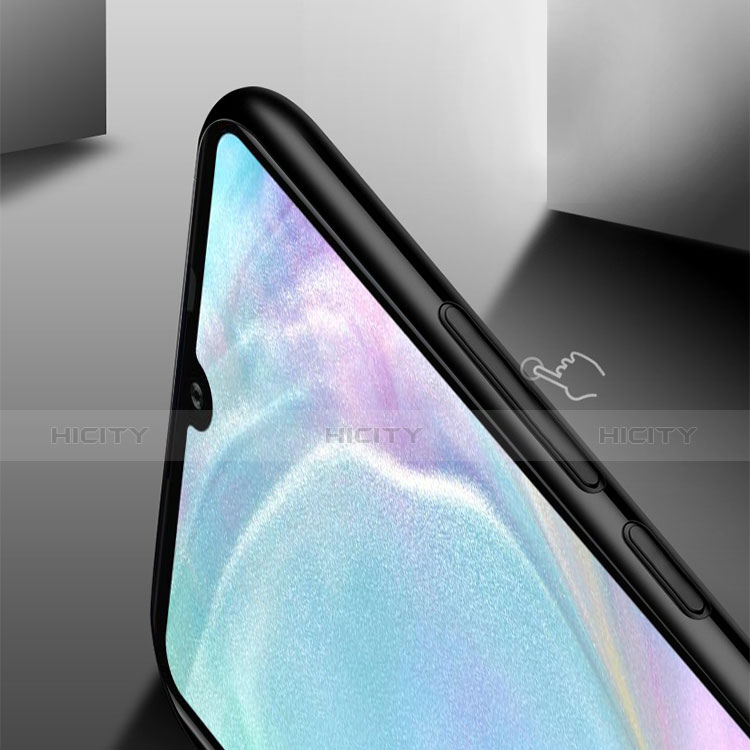 Silikon Hülle Handyhülle Ultra Dünn Schutzhülle Silikon mit Magnetisch Fingerring Ständer für Huawei P30 Pro New Edition Schwarz