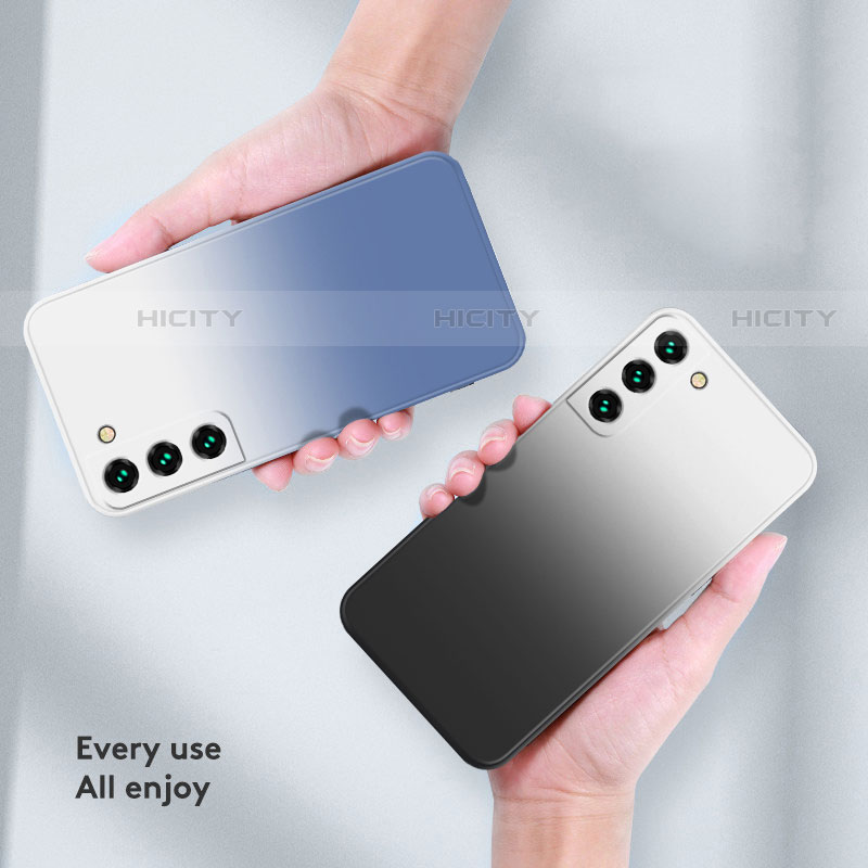 Silikon Hülle Handyhülle Ultra Dünn Schutzhülle Tasche Durchsichtig Farbverlauf für Samsung Galaxy S21 5G groß