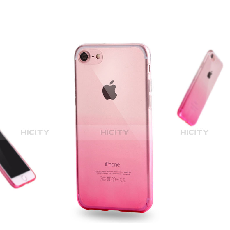 Silikon Hülle Handyhülle Ultra Dünn Schutzhülle Tasche Durchsichtig Farbverlauf G01 für Apple iPhone 7