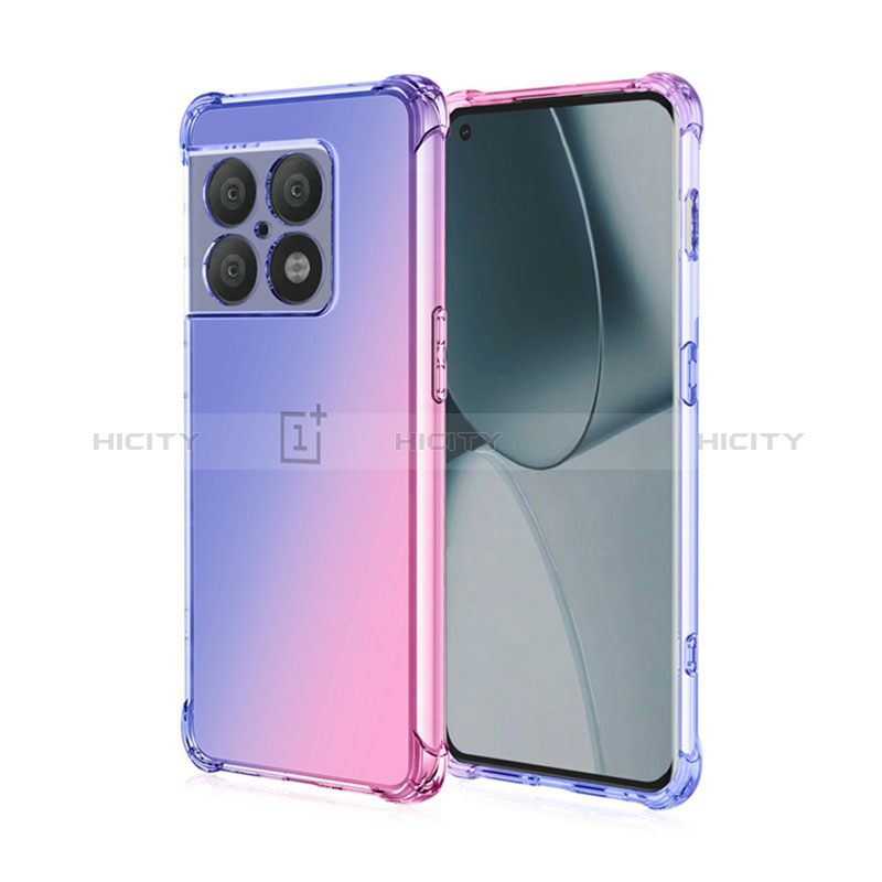 Silikon Hülle Handyhülle Ultra Dünn Schutzhülle Tasche Durchsichtig Transparent Farbverlauf für OnePlus 10 Pro 5G