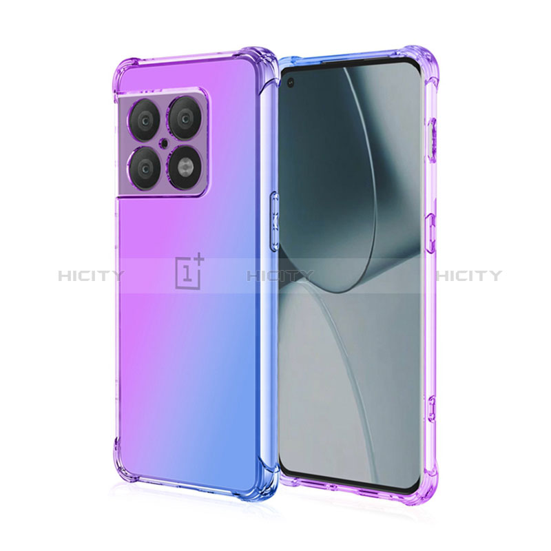 Silikon Hülle Handyhülle Ultra Dünn Schutzhülle Tasche Durchsichtig Transparent Farbverlauf für OnePlus 10 Pro 5G groß