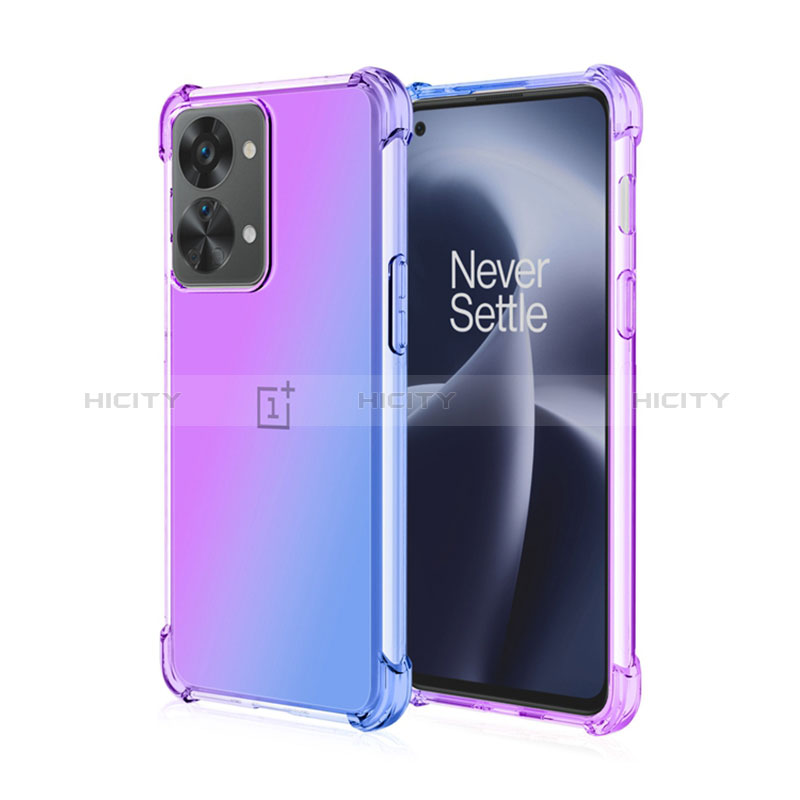 Silikon Hülle Handyhülle Ultra Dünn Schutzhülle Tasche Durchsichtig Transparent Farbverlauf für OnePlus Nord 2T 5G