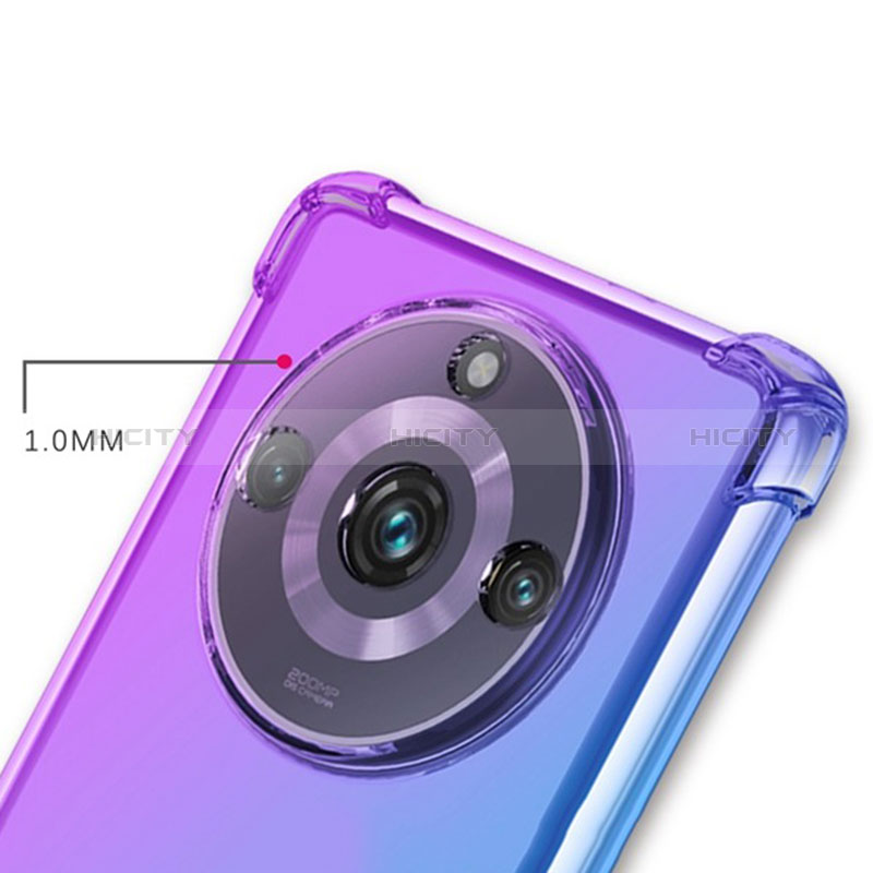 Silikon Hülle Handyhülle Ultra Dünn Schutzhülle Tasche Durchsichtig Transparent Farbverlauf für Realme 11 Pro+ Plus 5G